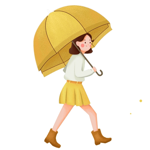 小清新撑着伞的女孩