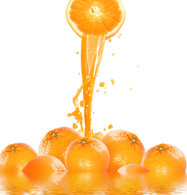 橙子橙汁广告设计图片