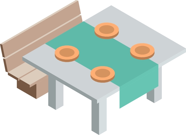 简约风格桌椅元素