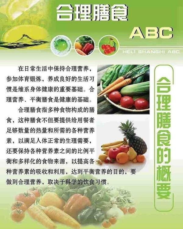 合理膳食图片