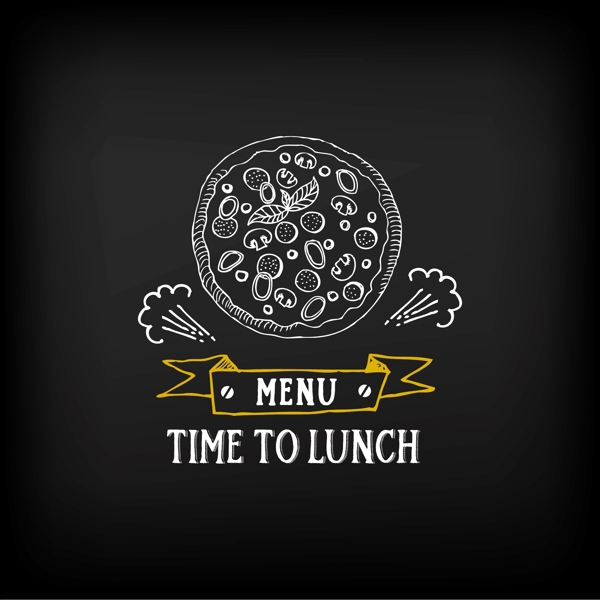 午餐菜单标志Logo矢量