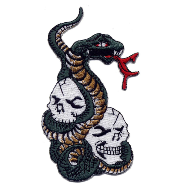 绣花动物蛇骷髅灵异图案免费素材
