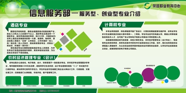 重庆荣昌职教中心信息服务部展板模板