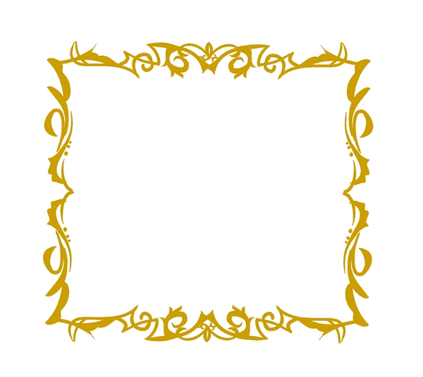金色花纹古典边框