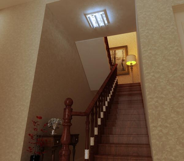 复式楼房走廊楼梯图片