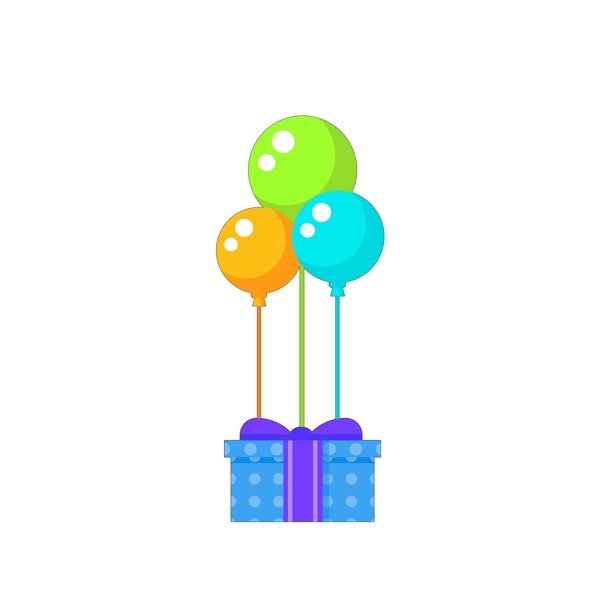 礼物气球庆祝装饰素材设计