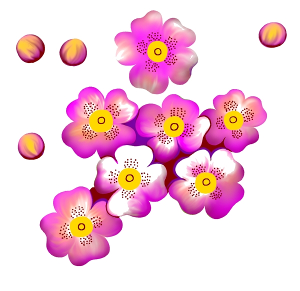 彩绘花草韩式花纹PSD0928