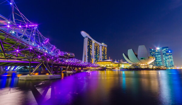 新加坡璀璨灯光夜景
