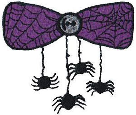 绣花动物蜘蛛色彩紫色免费素材