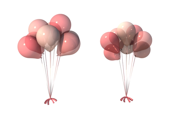 飞舞的立体渐变气球素材