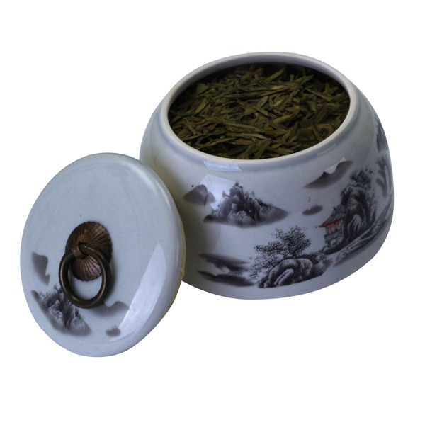 灰色圆弧装饰茶壶元素