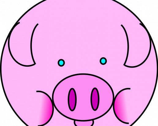 粉红猪矢量图像