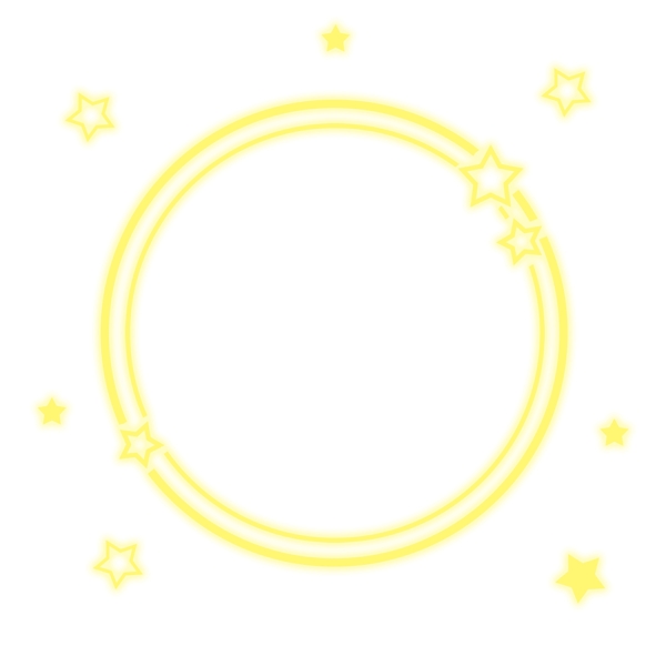 黄色星星发光边框