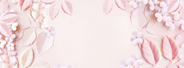 粉色花卉海报背景