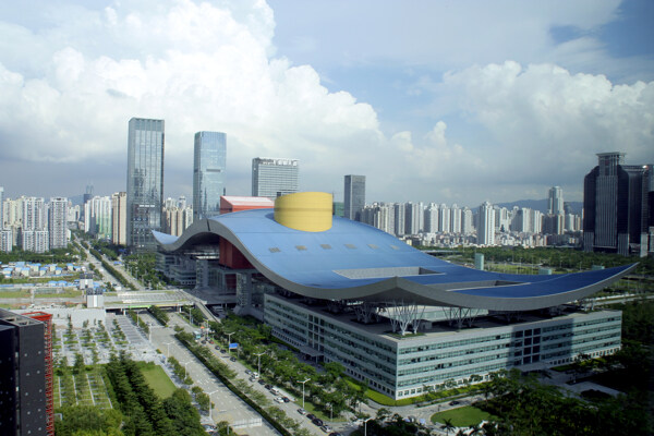 深圳市民中心鸟瞰图图片