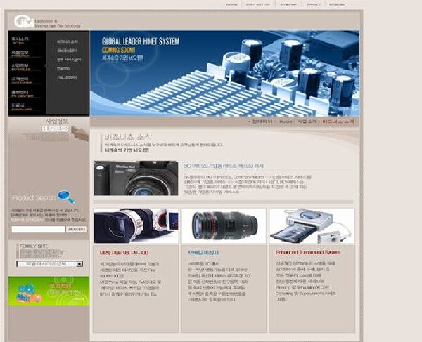 韩国软件网页模板