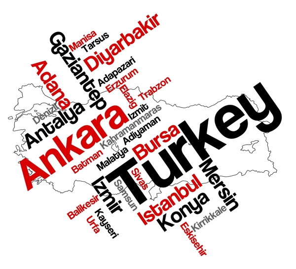 土耳其国家版图矢量素材