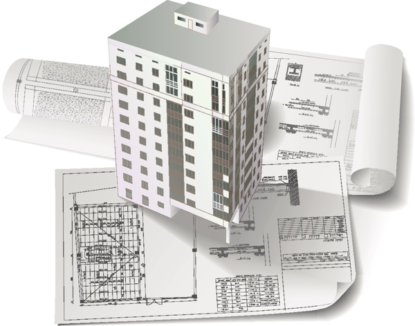 精美房屋建筑图纸矢量素材5