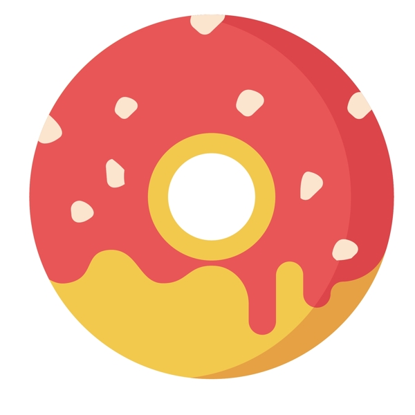 粉色圆形甜甜圈插图