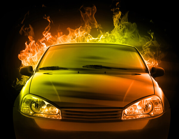火焰汽车图片