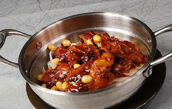 豫菜汉顿微煲豉汁鸡块图片