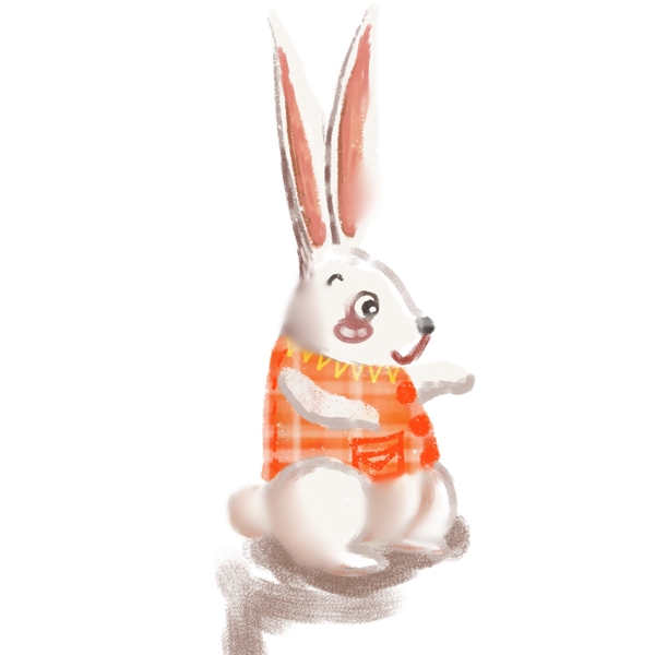 手绘可爱动物小兔子
