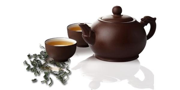 一套茶具素材高雅品茶汤色
