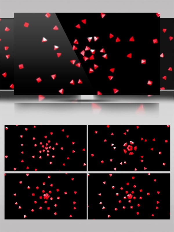 红色光斑三角视频素材