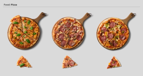 各式美味披萨背景psd源文件