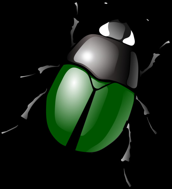 程式化的绿色甲虫