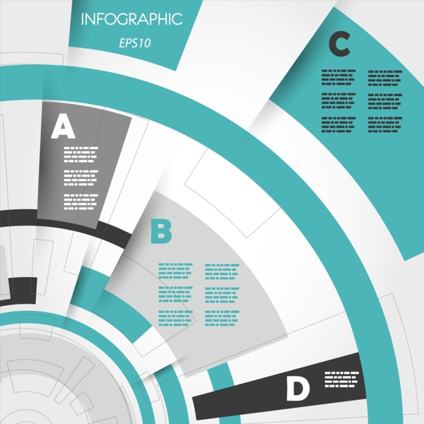 字母信息图表矢量创意设计