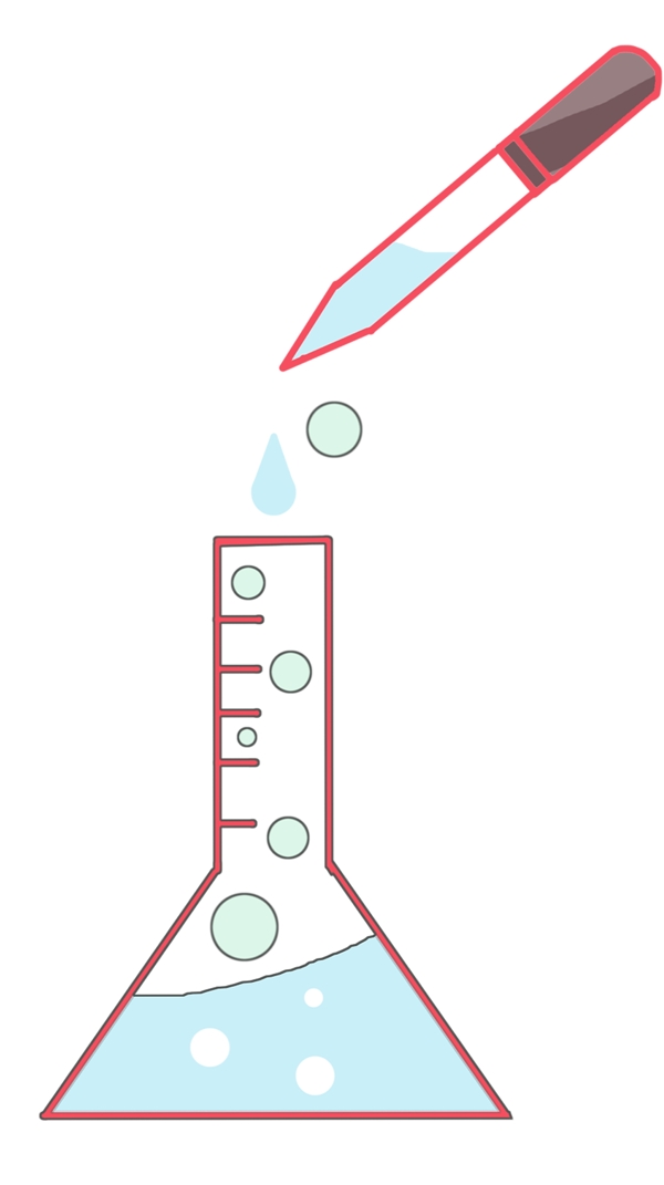 化学滴剂卡通插画