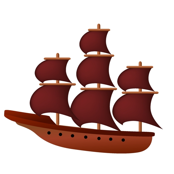 航海运输帆船