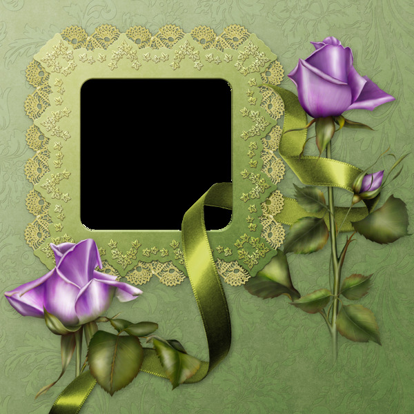 花朵相框背景设计图片