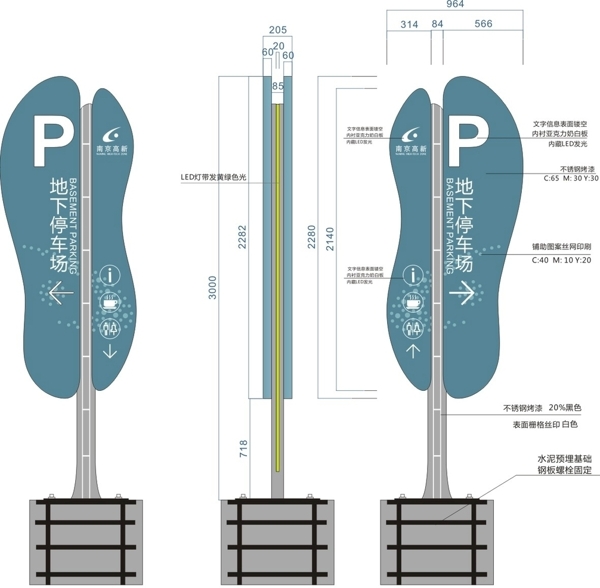 异行导视牌立牌指示牌