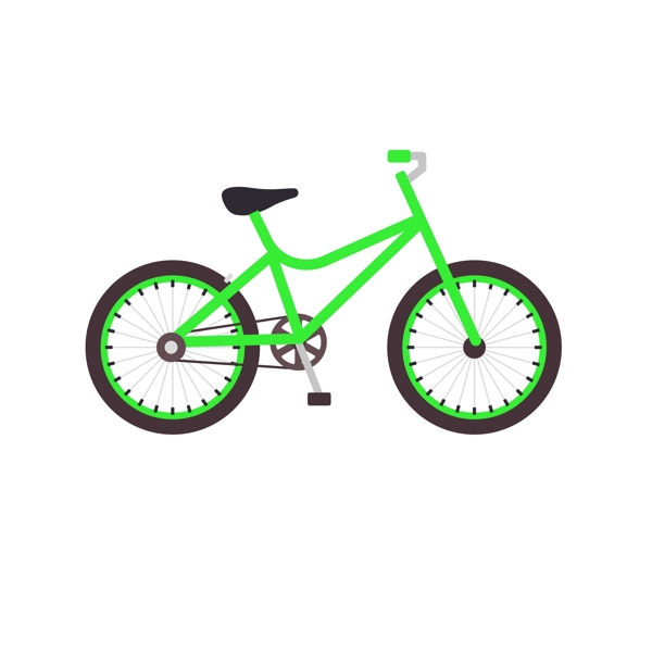 绿色山地自行车赛车加速可商用