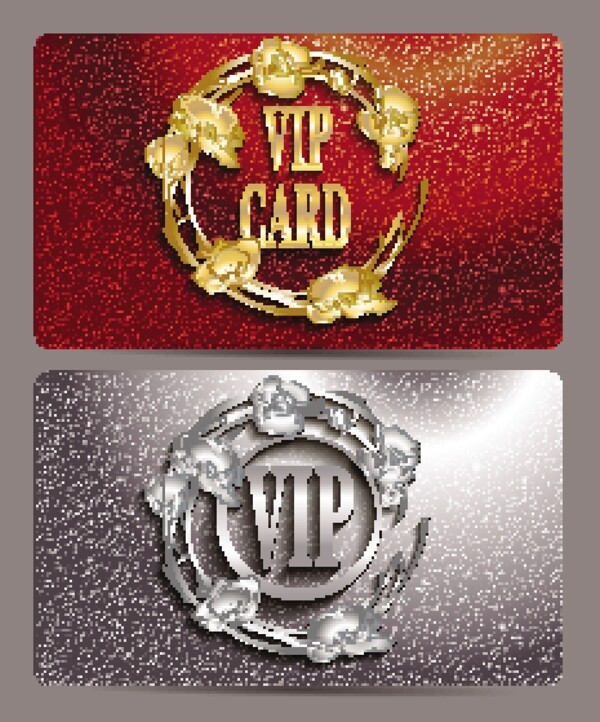 银色vip皇冠会员素材卡片