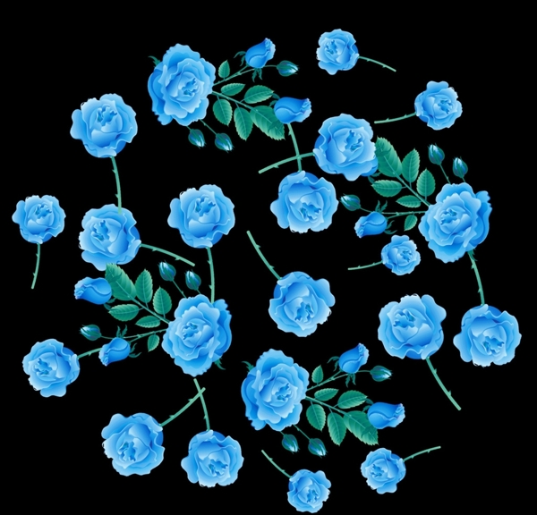 花花朵蓝色花图片