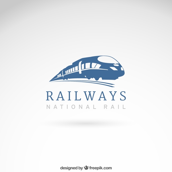 创意火车铁路标志矢量素材图片