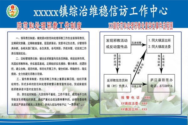 镇综治维稳工作中心制度