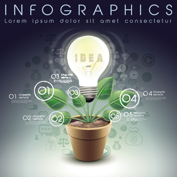 创意信息图表矢量素材