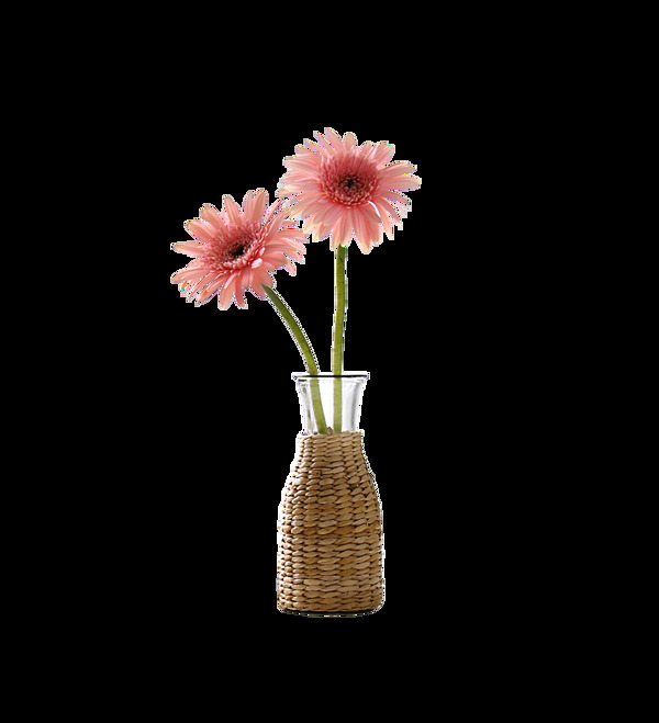 唯美花瓶花朵装饰素材