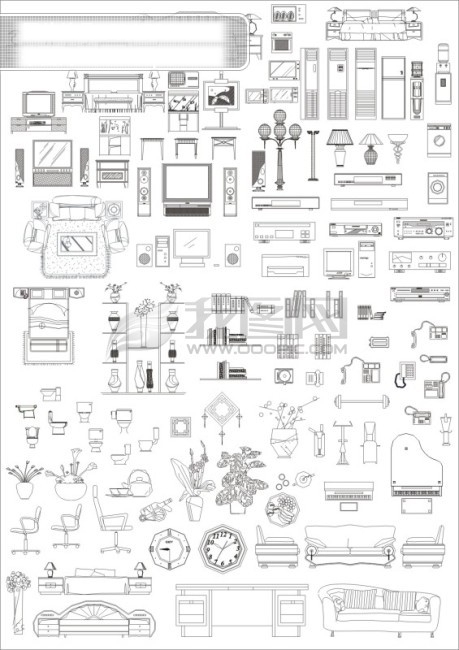 平面立面家具图