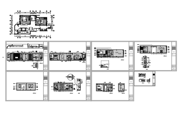 小户型装修设计CAD施工图