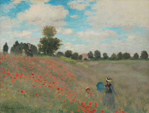 PoppiesatArgenteuil1873法国画家克劳德.莫奈oscarclaudeMonet风景油画装饰画