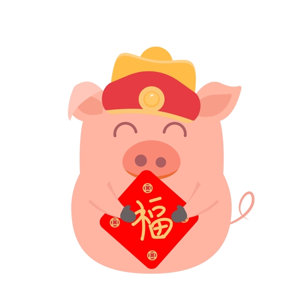 新年福猪卡通喜庆过年
