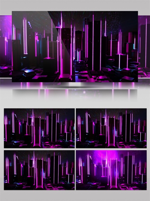 紫色光雨高清视频素材
