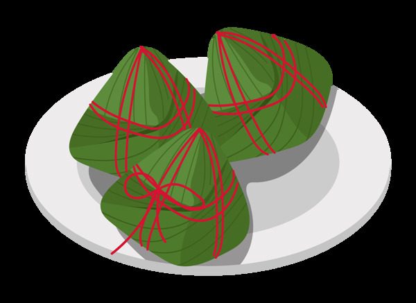 美味的食物粽子插画