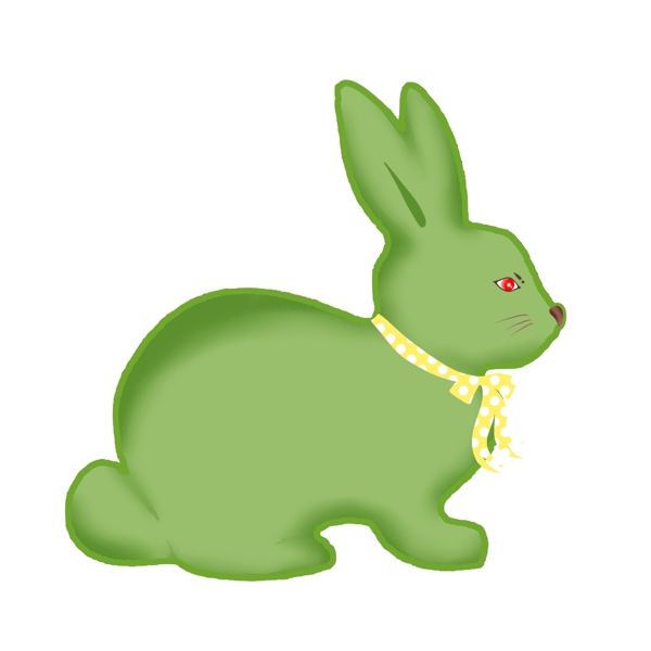 可爱卡通复活节兔子元素