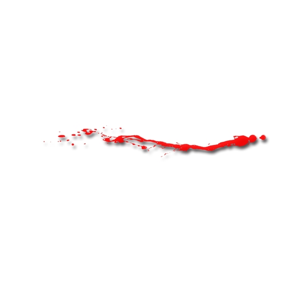 笔刷手绘红色血迹